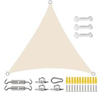 FAFAKO Velo ombreggiante, protezione solare, antivento, tessuto HDPE, impermeabile e antivento, cuciture trasversali, robusto e stabile, per giardino, balcone, 3 x 3 x 3 m