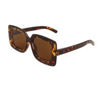 FAFBV - Occhiali da sole da donna con lenti sfumate UV400 | Angolo arrotondato, ala del tempio, accento dell'arco, tartaruga screziata, colore gelatina, due tonalità lenti, bordo pieno