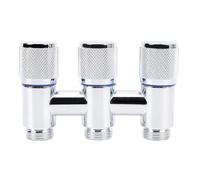 Fafeicy 1 su 3 Splitter di Rubinetto Fuori, Divisore per Acqua a 3 Vie 1 Ingresso 3 Adattatore di Rubinetto in Acciaio Inossidabile G1/2 Filo Maschi (Colore elettroplato)