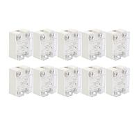 Fafeicy 10-Pack 100Amp DC Control AC Solid State Relay per Temperature | Modulo di commutazione per sistemi di riscaldamento, ingresso 3-32 V , carico 24-480 V CA, meccanismo di contatti in lega,