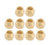 Fafeicy 10 Pezzi Dadi in Ottone in Ottone 1/2 Pollice per Tubi in Rame Collegamenti Ad Alta Pressione in Sistemi HVAC con Rating 150 Psi - Raccordi per Fiamma Addensati per Tubo di