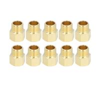 Fafeicy 10 Pezzi I Raccordi per Tubi in Ottone 1/2 Pollici Maschio a Femmina Accessori Idraulici per le Connessioni per Tubi