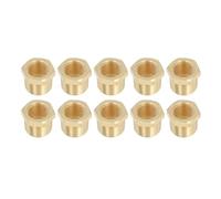 Fafeicy 10 Pezzi Impunta per Tubo Filettati in Ottone 1/2 Npt a 3/8 Npt Adattatore Boccola Esagonale Ad Alta Pressione per Idraulico a Gas Olio