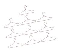 Fafeicy 10 Pezzi per Bambole Ganci da Bambola in Acciaio Inossidabile in Miniatura Bambola Ganci da Abbigliamento da Abbigliamento 100 Mm per Organizzare il Guardaroba delle Bambole (Oro rosa)