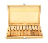 Fafeicy 10 Pezzi Set di Strumenti per Intaglio del Legno, Set di Scalpelli per Coltello Intaglio con Manico in Legno, Utensile per La Lavorazione del Legno, per Principianti e Professionisti