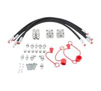 Fafeicy 2 Pcs Kit Valvola Divisore Idraulica a 3 Pcs per Mini Scavatore 1-2 Tonnellate con Tubi Flessibili 31 Pollici