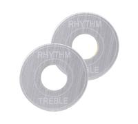 Fafeicy 2 Pezzi di Anello Interruttore a Levetta per Chitarra in Lega di Alluminio con Supporto Autoadesivo, Selettore Pickup a 3 Vie per Parti di Ricambio per Chitarra Elettrica EPI (SILVER)