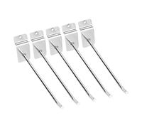 Fafeicy 25 Pcs Pannello a Parete a Parete Gancio Chrome Metallo Gancio 6 Pollici di Grado Commerciale per Accessori per Negozi Al Dettaglio