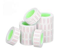 Fafeicy 30 Rotoli 15000pc Etichette dei Prezzi a Riga Singola per MX5500 Labeller 21x12mm Carta Appiccicosa con Stampa Chiara per i Prezzi Al Dettaglio