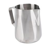 Fafeicy 304 Jug in Schiuma di Latte in Acciaio Inossidabile con Decorazione del Motivo Rombo, Outlet di Punta (600 ml di levigatura)