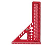 Fafeicy 3D Angolo Multiplo Misurazione del Righello in Alluminio Metrico in Legno di Falegname del Carpenter Foro Scanalatura con Perno Grande Carpentiere Quadrato per Appassionati