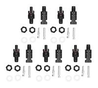 Fafeicy 5 Set Connettori Solari di Diramazione Completi per Installazioni Fotovoltaiche con Protezione UV e Connettore Terminale Maschio Femmina per Pannelli Solari