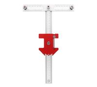 Fafeicy 5 su 1 Jig Hardware Dell'armadio, Distanza Fori Regolabile 7,5 Pollici 30 45 60 90 120 135 Gradi Località di Guida per Trapano a Legna per Lavorazione in Legno con Righello