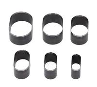 Fafeicy 6 Pezzi Set di Stemmi Taglio in Pelle a Forma Ellittica con Taglio Forato in Pelle per Artigianato 35 40 45 50 55 60mm di Diametro Lungo