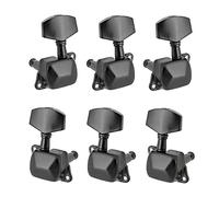 Fafeicy 6pcs Semi Chiuso Chitarring String Tuning PEGS 3L3R Guitar Machine Tuners Knobs per Elettrico o Acustico (BLACK)