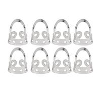 Fafeicy 8pcs in Acciaio Inossidabile per le Dita di Chitarra Scelgono le Fingerpicks Metallo Vuoto per il Banjo Dobro di Chitarra (SILVER)