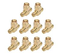 Fafeicy Adattatore a T SMA 10 Pezzi Connettore Coassiale RF OFC Impedenza 50Ω per Scanner Trasmettitore Antenna Router