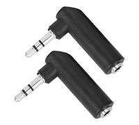 Fafeicy Adattatore per Auricolari in Rame da 10 Pezzi da 3,5 Mm, Connettore da 90 Gradi Maschio a Femmina, Conversione Audio a 3 e 4 Poli per Cuffie, Microfono, Video, Spazi Ristretti