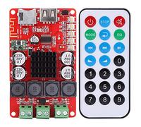 Fafeicy Amplificatore Ricevitore Audio Bluetooth Stereo da 50 W, Telecomando, Supporta Ingresso MP3 WAV, Perfetto per L'uso Domestico o in Auto