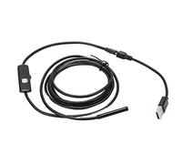 Fafeicy AN97-5.5 Telecamera Endoscopio Serpente di Ispezione Impermeabile per Smartphone Boroscopio Schermo HD IP67, Cannocchiale Industriale Ultra Sottile 5V DC Regolabile Tubo Luminoso a LED (5M)