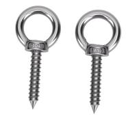 Fafeicy Bullone Ad Occhio in Acciaio Inox 304, Vite Autofilettante 50 Mm | Design a Occhiello Chiuso per un Carico Sicuro, M10x50mm, Inox 304, Autofilettante