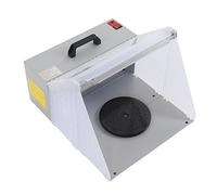 Fafeicy Cabina di Verniciatura per Aerografo con Luce LED per Modelli | Basso Rumore da 45 DB, Motore da 25 W, Filtro Ad Alta densità, Flusso D'aria da 4 M³/min, Struttura in Ferro ABS, Banco da