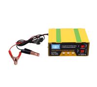 Fafeicy Caricatore a Batteria Intelligente 12 V 24V, Caricatore della Batteria Automatica Dell'auto 10A 7.5A 180W con Display LED di Controllo della CPU, (Spina europea)