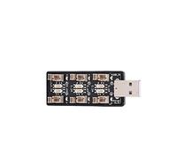 Fafeicy Caricatore USB per Batteria LiPo a 6, Materiale ABS, Ricarica Efficiente, Indicatori LED, Supporta la Ricarica Simultanea per Aeromodelli