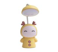 Fafeicy Carina Lampada da Scrivania per Bambini USB Ricaricabile Ricaricabile Luce Notturna, 2 Livelli di luminosità, Design della Bambola dei Cartoni Animati, 8x7x27cm per la Lettura (YELLOW)
