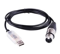 Fafeicy Cavo FTDI da USB a RS485 da 1,8 M, USB Trasparente con Spia Blu Bianca per il Controllo Dell'illuminazione Scenica