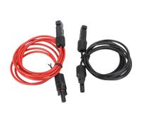 Fafeicy Cavo Prolunga Pannello Solare 12 AWG, Cavo Prolunga Solare ABS con Connettore Femmina e Maschio, 2 M 6,6 Piedi 2,5 mm² Rosso per Cablaggio Esterno Installazione Tetto