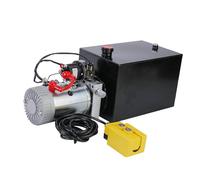 Fafeicy Centralina Idraulica per Rimorchi Ribaltabili Motore DC 3KW 20mPa 2900.75PSI con Controller Cablato 15 Piedi e Acciaio 12 Litri per Piattaforme di Sollevamento Spaccalegna