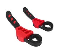 Fafeicy Chiave a Cinghia Regolabile 2 Pezzi 15cm 20cm, Strap Wrench Multiuso per Manutenzione Auto e Uso Domestico (rosso)