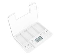 Fafeicy COMUNICO Serbatoio di Farmaci Intelligenti con Memoria Ad Alta Precisione per L'assunzione Tempestiva di Farmaci, Donatore Intelligente per Persone Impegnate (WHITE)