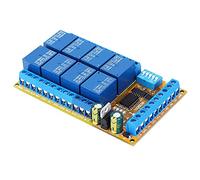 Fafeicy Condizionatore di Alimentazione con Interblocco Autobloccante, Modulo relè a 8 con Attuatore a Basso Impulso, Alimentazione DC 12V per Sistemi di Automazione (12V)