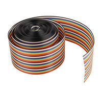 Fafeicy Conduttore in Rame Stagnato con Cavo a Nastro con Passo da 1,27 Mm con PVC Termico per Strumenti di Apparecchiature Elettriche Elettroniche Collegamento Cablaggio Interno (5 metri di