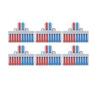 Fafeicy Connettore Cavo a Leva 2 in 10 Uscite, 6 Pezzi, Nylon Ignifugo, Connessione Rapida per Applicazioni Elettriche e di Illuminazione