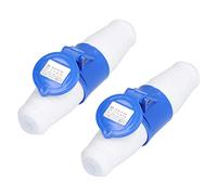 Fafeicy Connettore Circolare Industriale a 3 Pin, 16A 2P+E IP44 | Coppia di prese con spina monofase, tensione nominale 220-250 V, interblocco a guscio PA66, accoppiamento contatti in