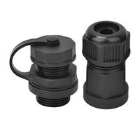 Fafeicy Connettore Femmina RJ45 Impermeabile IP67 8 Pin Nero per Cavi di Rete Cat 6 Cat 5 Materiale PA Rame