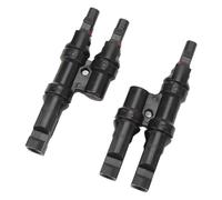 Fafeicy Connettori di Derivazione Solar T, Materiale PPO, Connettore 2 a 1 per Pannelli Solari e Installazioni di Energia Eolica