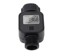 Fafeicy Contatore Acqua, Contatore Digitale a Flusso ABS con Display LCD | Contatore per acqua, misuratore di portata digitale ABS con display LCD Filettatura da 3/4 pollici, Allarme statistico di
