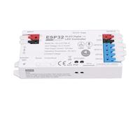 Fafeicy Controller per Strisce LED WiFi Digitale A 4 con Microfono Incorporato Fusibile da 15 A Supporta L'APP WLED Oltre 100 Effetti per L'illuminazione con Sincronizzazione Musicale