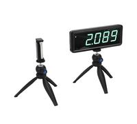 Fafeicy Cronometro da Gara Wireless a Infrarossi, Timer da Corsa in ABS per PC in Alluminio con Display a 5 Cifre, Precisione 0,001 S, visibilità Fino a 8 M, Ripristino Automatico, Alimentato a