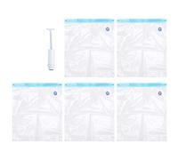 Fafeicy Custodia Protettiva per Filamenti 5 Pezzi con Estrattore per Pompa D'aria, Custodia Protettiva Sigillata in Plastica per Parti della Stampante 3D, Dimensioni Grandi 13 X 11,8