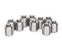 Fafeicy Dadi per Inserti da 10 Pezzi, Dadi per Inserti di Riparazione in Acciaio Inossidabile, Filettatura Femmina M6 X 1.0, Filettatura Maschio M10 X 1.5, Noce