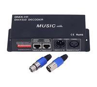 Fafeicy Decoder LED RGB 3 canali, 12V-24V 8A | Controllo dimmerazione PWM casa/bar/hotel, DIP switch digitale, Modalità musica, Sensibilità regolabile