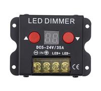 Fafeicy Dimmer a LED PWM, Controller di Dimagring a Strisce Luminose a LED 35A con Display Digitale e Guscio di Metallo, Regolazione della luminosità DC 5-24V per Scene di