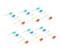 Fafeicy Diodi LED da 5 Mm Lampadine LED da 5 Mm Luci da Super Luminose Colori Bianco Rosso Giallo Verde Blu Kit con 500 Pezzi per Progetti Fai da Te Circuiti Esperimenti