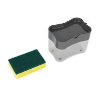 Fafeicy Dispenser Sapone Manuale con Porta Spugna per Lavello (GRAY)