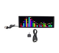 Fafeicy Display Spectrum Musicale a LED RGB con 12 Effetti Dinamici a 7 Colori 84 Combinazioni VOCE SENSORE USB Alimentato per la Luce Ambientale per Auto